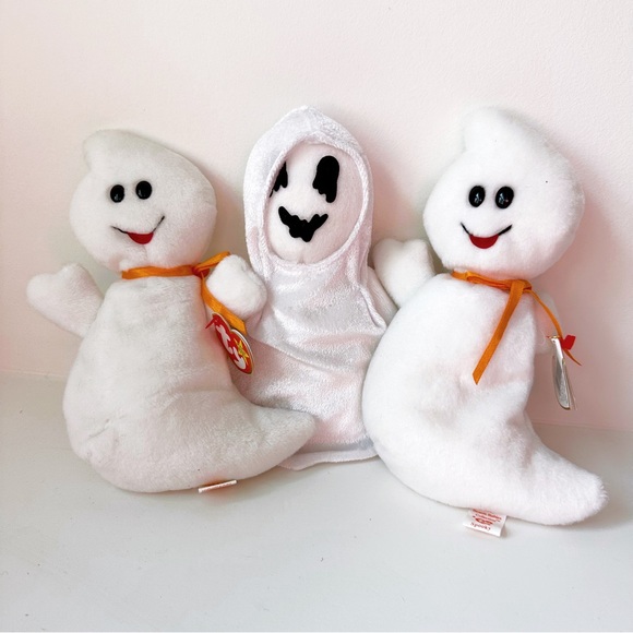 Ty Toys Ty Beanie Baby Ghosts Bundle Of 3 Sheets And Spooky X2